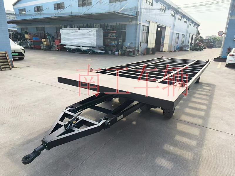 12噸骨架式平板拖車 帶角鎖剎車全掛車